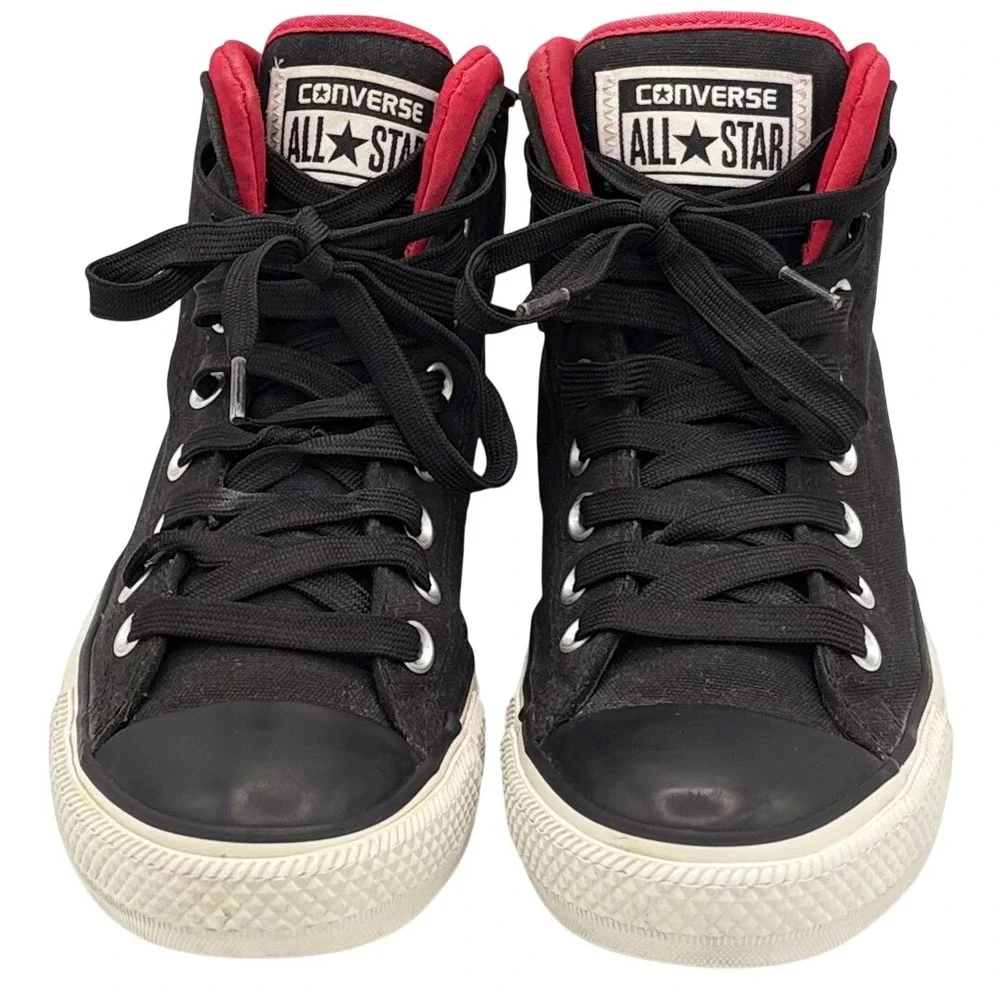 Converse Chuck Taylor All Star High Street Black Red Mens 7 Mid Top 146231C - Picture 2 of 9